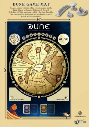 Dune Board Game: Game Mat with Special Edition Miniatures