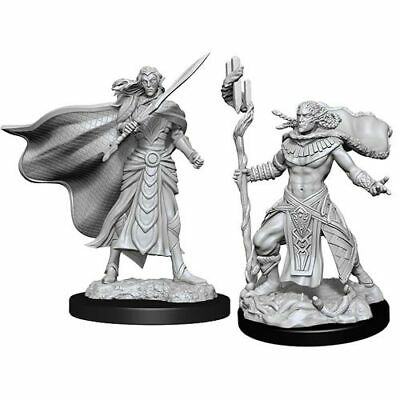 MTG Unpainted Miniatures - Elf Fighter & Elf Cleric