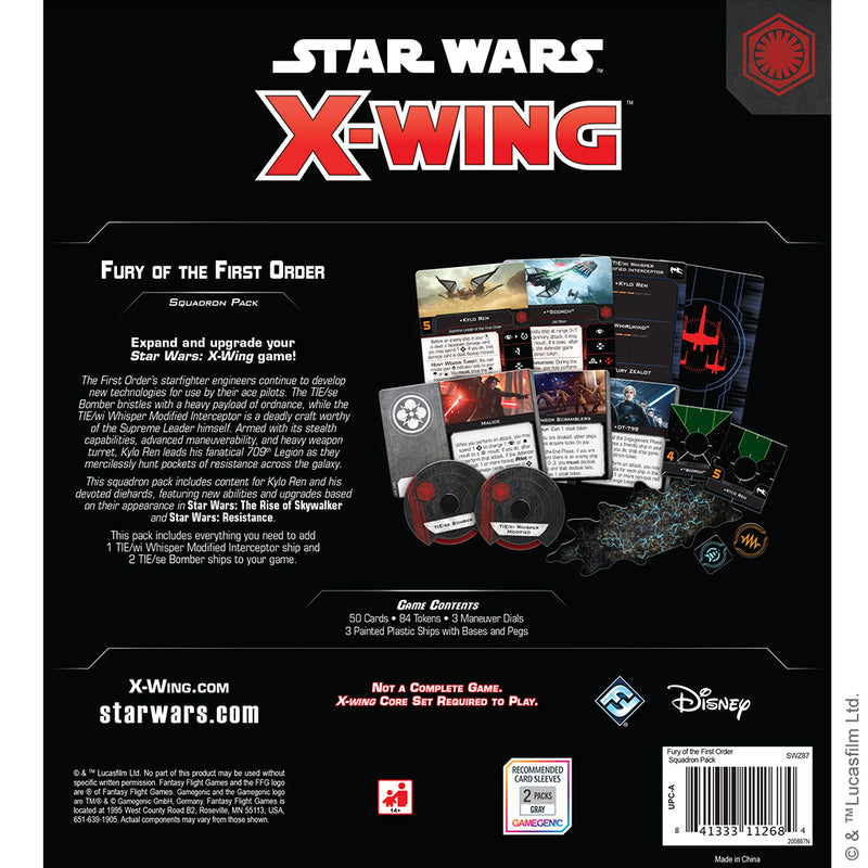 Star Wars X-Wing 2nd Edition: Fury of the First Order Squadron Pack