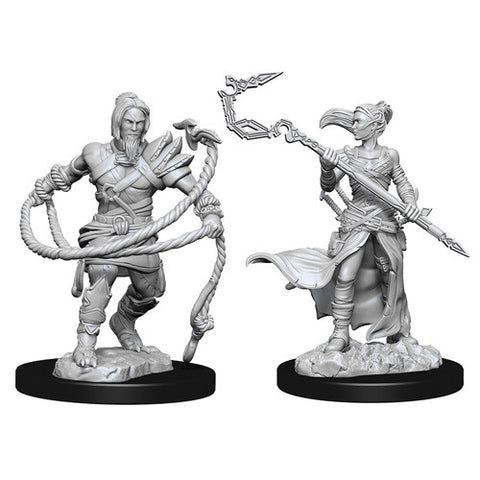 D&D/Pathfinder  Stoneforge Mystic & Kor Hookmaster Unpainted Miniature