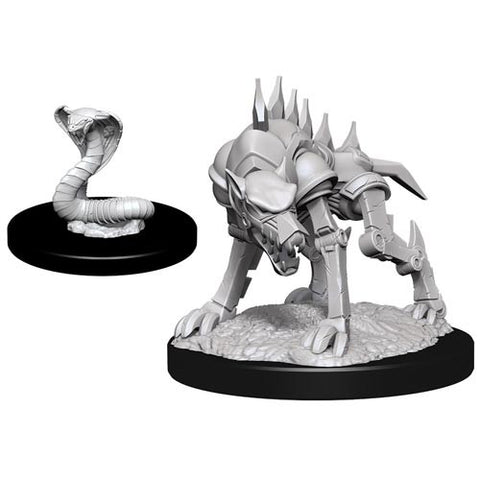 D&D/Pathfinder Iron Cobra & Iron Defender Unpainted Miniature